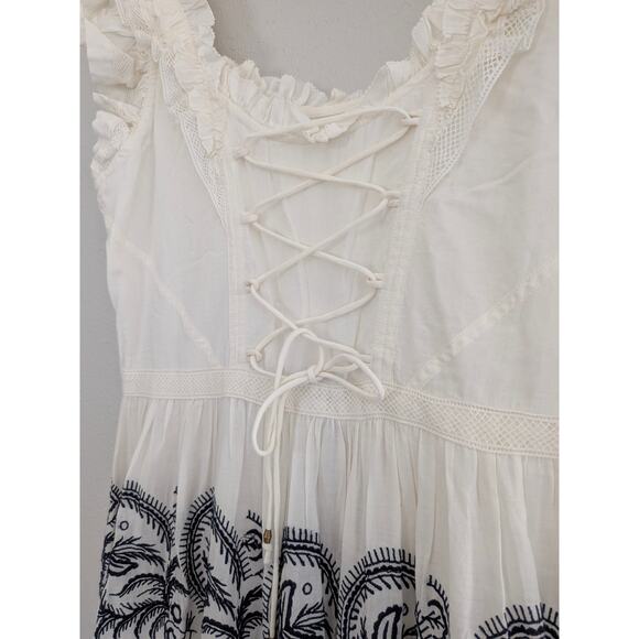 NWT Ulla Johnson Julietta Dress White Cream Sz 6 Victorian Boho Chic Cotton - Picture 6 of 12